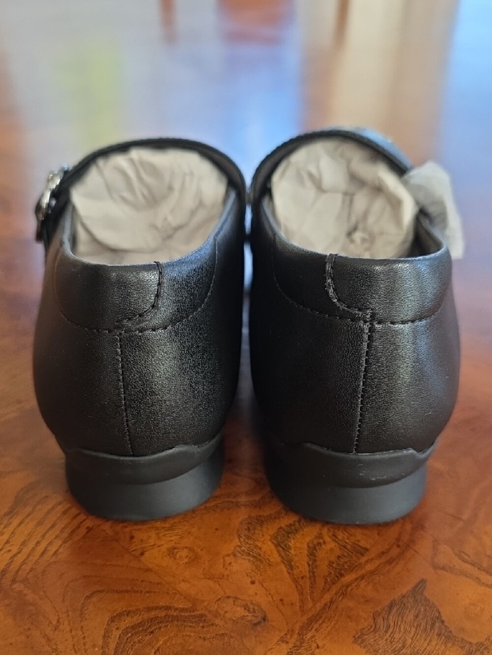 Clarks Collection Jazmynn Iris Black Mary Jane Loafers with Silver Buckle - NEW - Picture 5 of 10